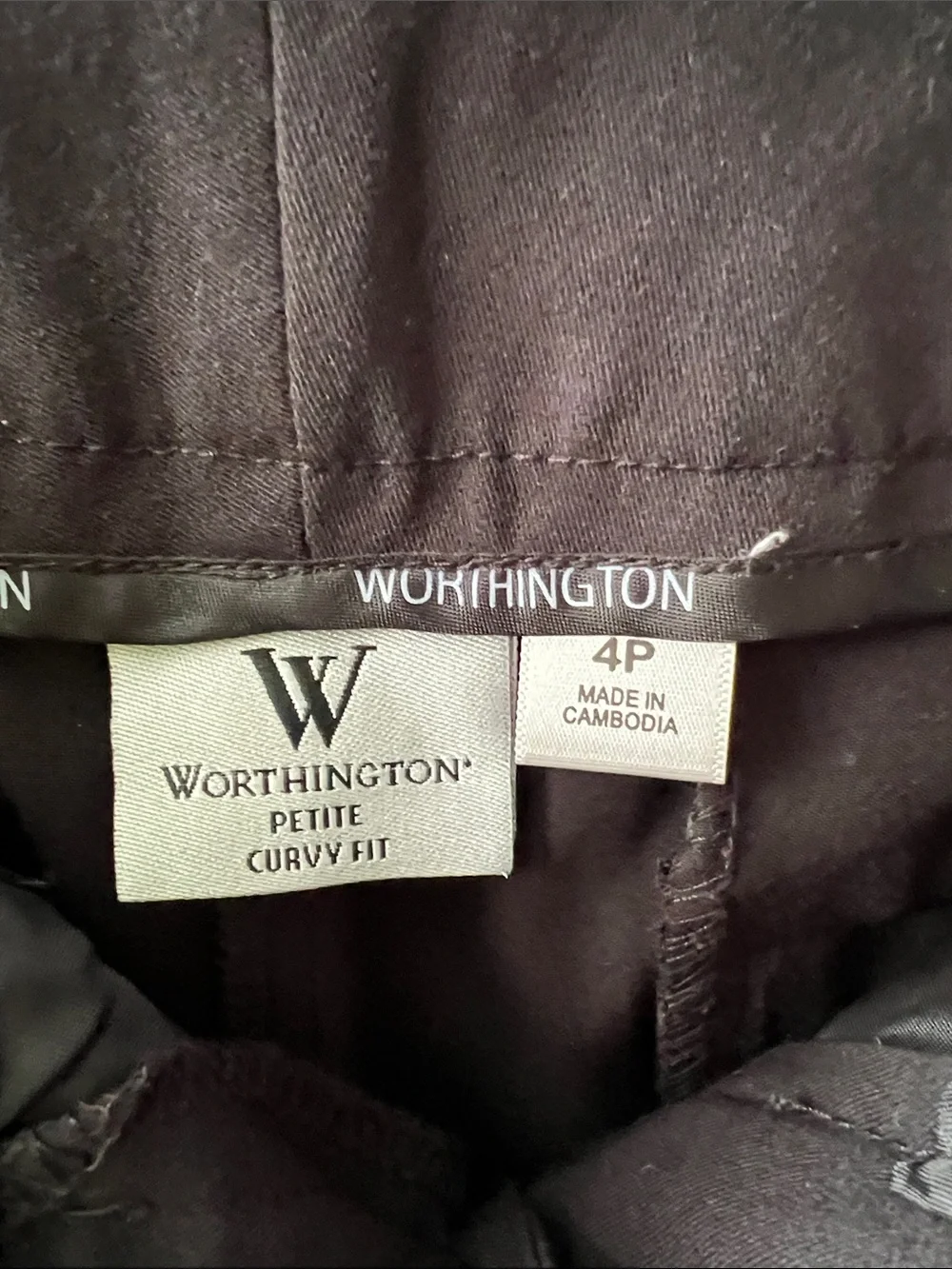 Worthington Black Straight-Leg Dress Pants